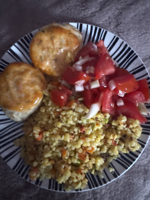 Булгур с котлетками